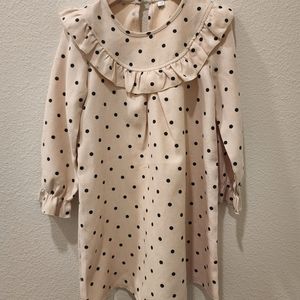Toddler Girl Ruffle Trim Polka Dot Dress